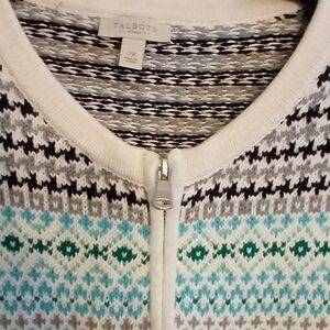 Talbots Zip Up Sweater
